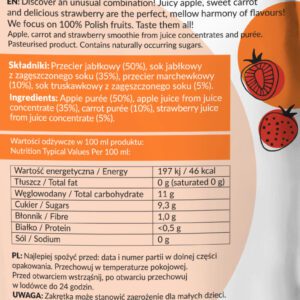 Smoothie jabłko marchew truskawka 250 ml - OWOLOVO - 8a14b4957f9b5f02ee404d9b6b877498 -