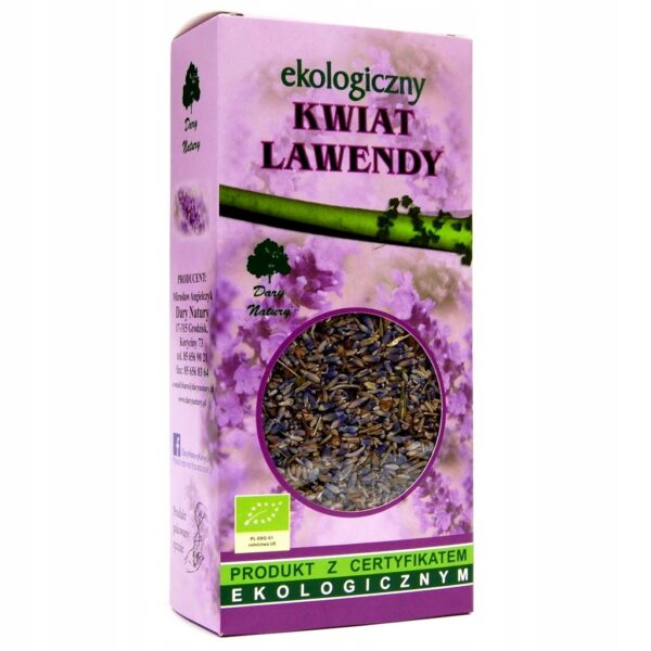 Herbata z kwiatu lawendy BIO 50 g - Dary Natury - dac1cfefe05ca4005c23d4c13f802c0d -