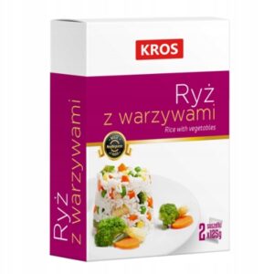 Ryż biały z warzywami 2 x 125 g saszetki 250g Kros - 9fe07e514f7197dec591edcae7aebb8b -