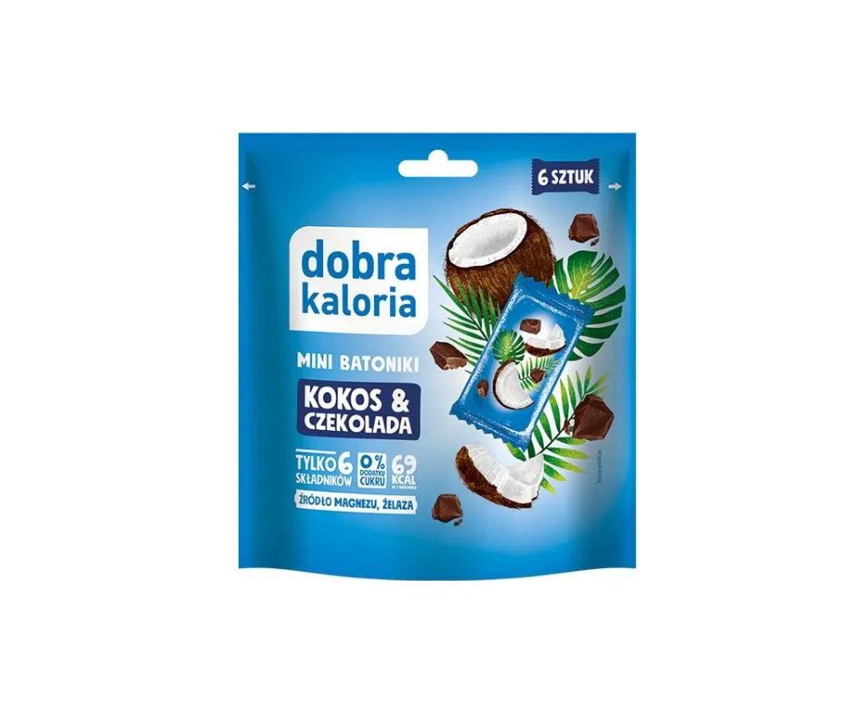 mini-batoniki-bez-cukru-kokos-i-czekolada-dobra-kaloria-102-g Mini Batoniki Bez Cukru Kokos i Czekolada Dobra Kaloria 102 g