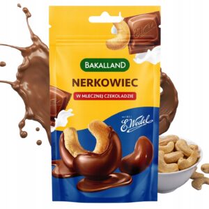 Orzechy Nerkowca w Czekoladzie Mlecznej 75g Bakalland