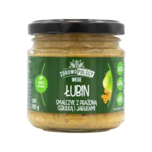Smalczyk z łubinu z prażoną cebulką i jabłkami 185g Zdrowopolscy WEGE
