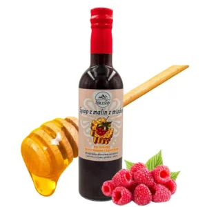 Syrop Malinowy z Miodem 375ml Siła z Gór