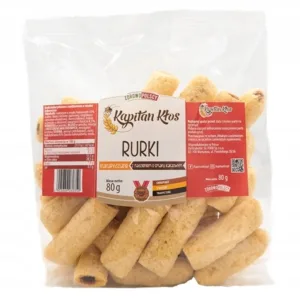 Rurki kukurydziane z nadzieniem kakaowym 80g Kapitan Kłos