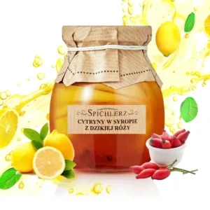 Cytryny w syropie z dzikiej róży 260g Spichlerz