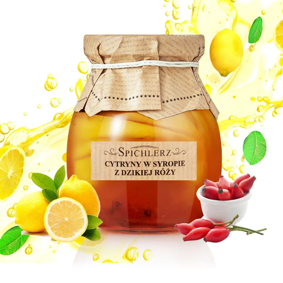 cytryny-w-syropie-z-dzikiej-rozy-260g-spichlerz Cytryny w syropie z dzikiej róży 260g Spichlerz