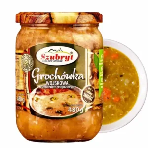Grochówka wojskowa z żeberkiem 480 g Szubryt