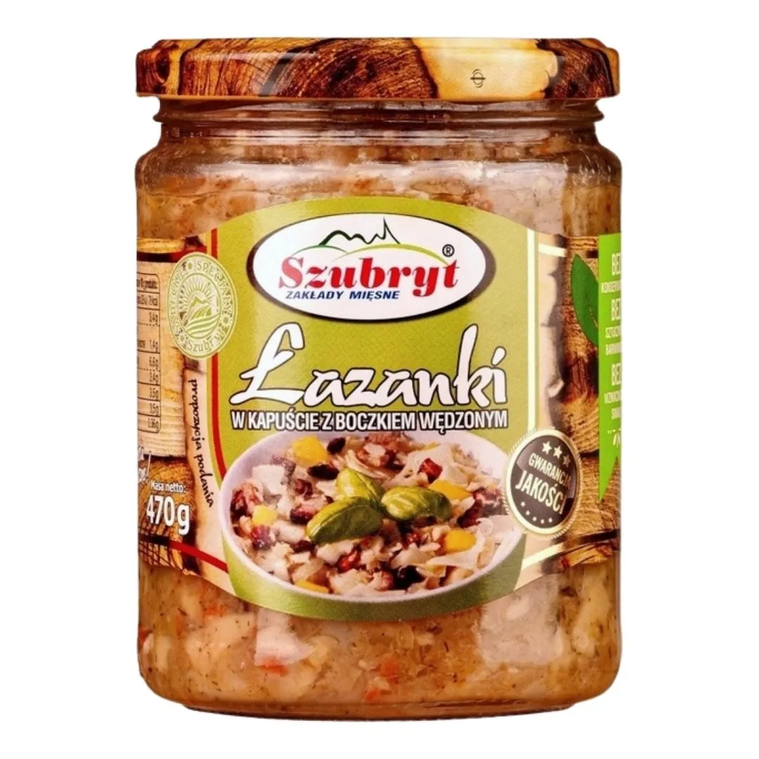 lazanki-w-kapuscue-z-boczkiem-470g-szubryt_1_ Łazanki z kapustą z boczkiem wędzonym 470g Szubryt